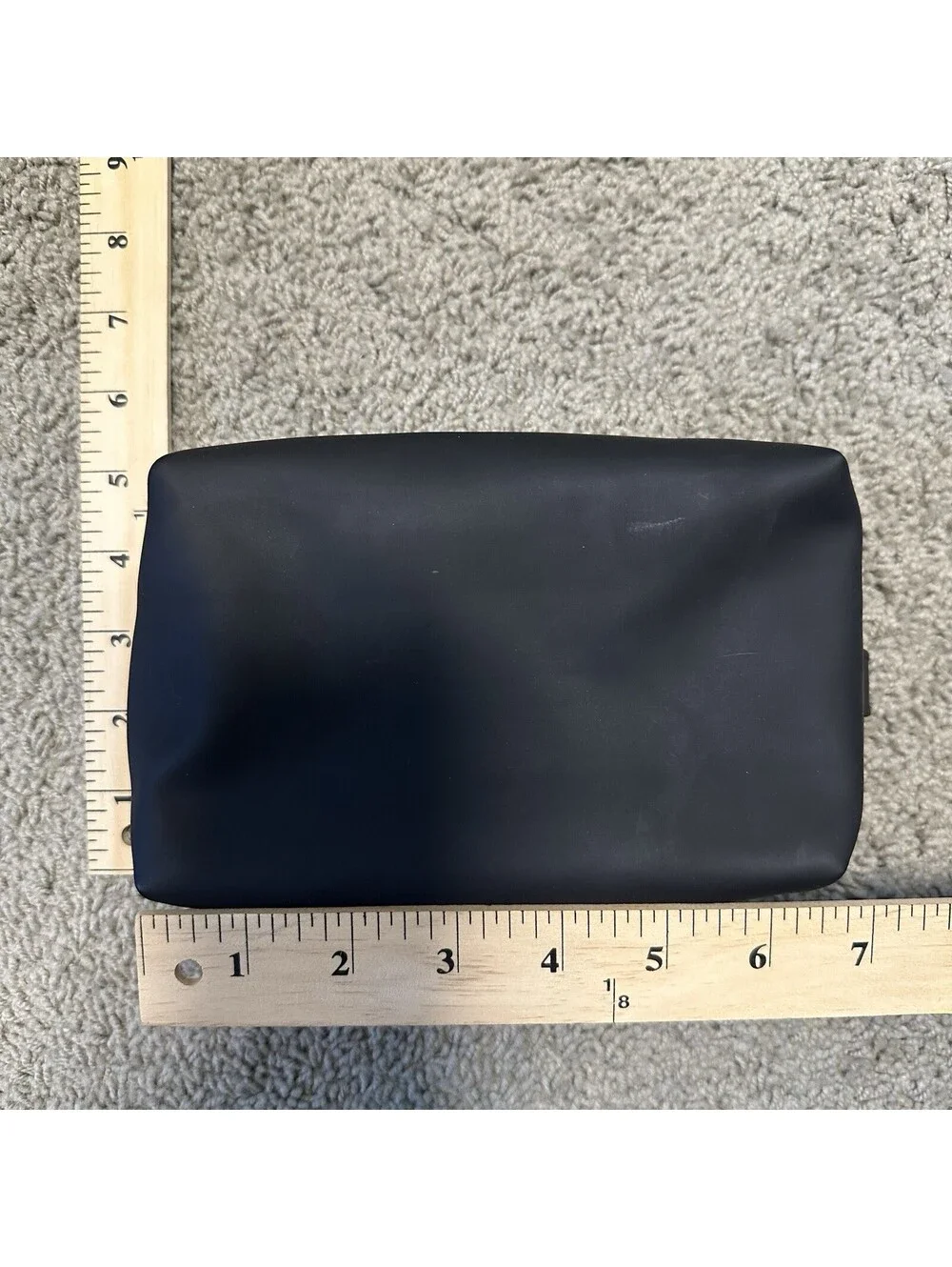 Yves Saint Laurent Parfums Small Black Cosmetic Toiletry Zip Pouch - Picture 7 of 10